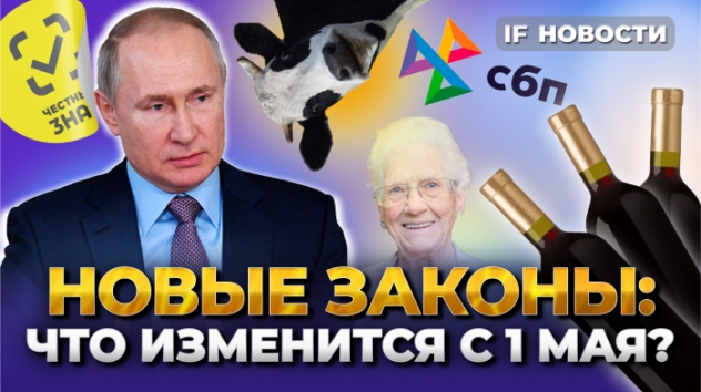 Новые законы с 1 мая 2024: что изменится? Переводы черезх СПБ, цены на алкоголь и пенсии / Новости