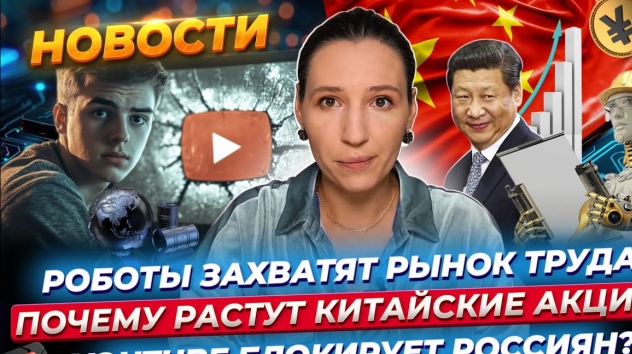 Роботы спасут рынок труда? Почему растут китайские акции? YouTube блокирует россиян. Новости