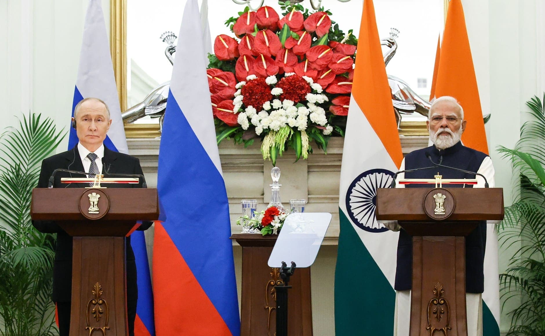 Путин и Моди на пресс