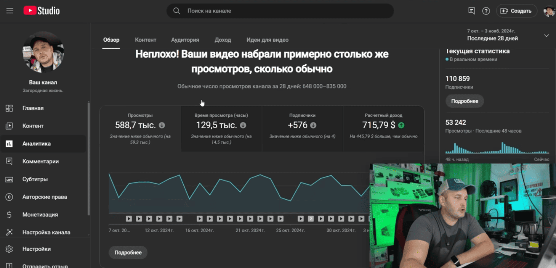 Кадр из видео на YouTube-канале «Загородная жизнь.»