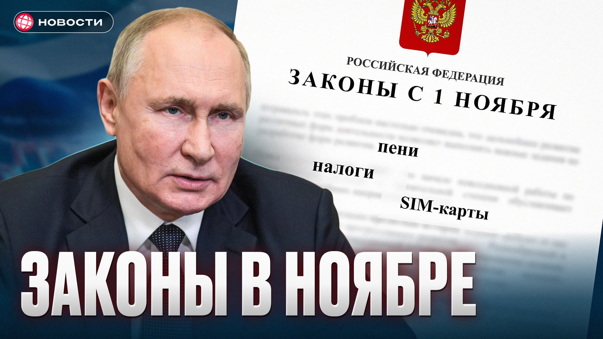 Какие новые законы вступят в силу с 1 ноября? Налоги, пени, симкарты