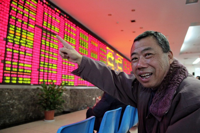 Рынок акций Китая вырос