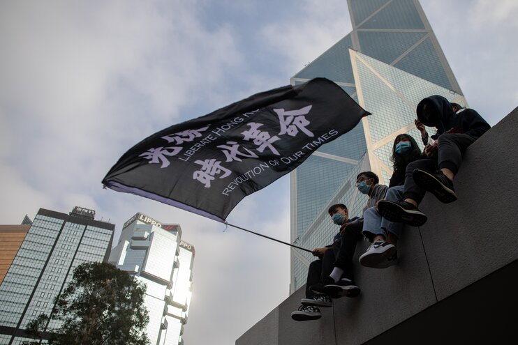 Гонконгские протестующие